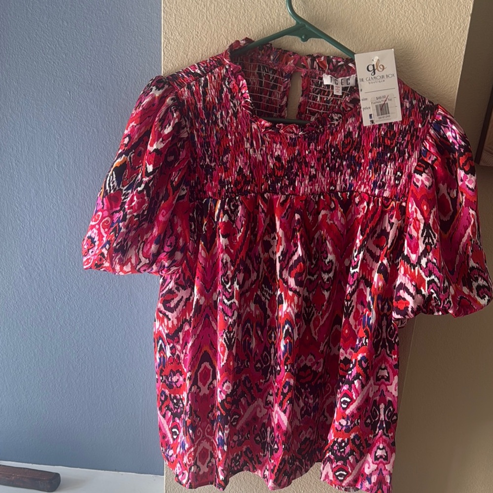 Colorful Patterned Blouse - Picture 3 of 4